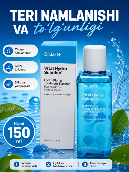 Essensiya namlantruvchi toner Dr.Jart+ Vital Hydra Solution, 150 ml