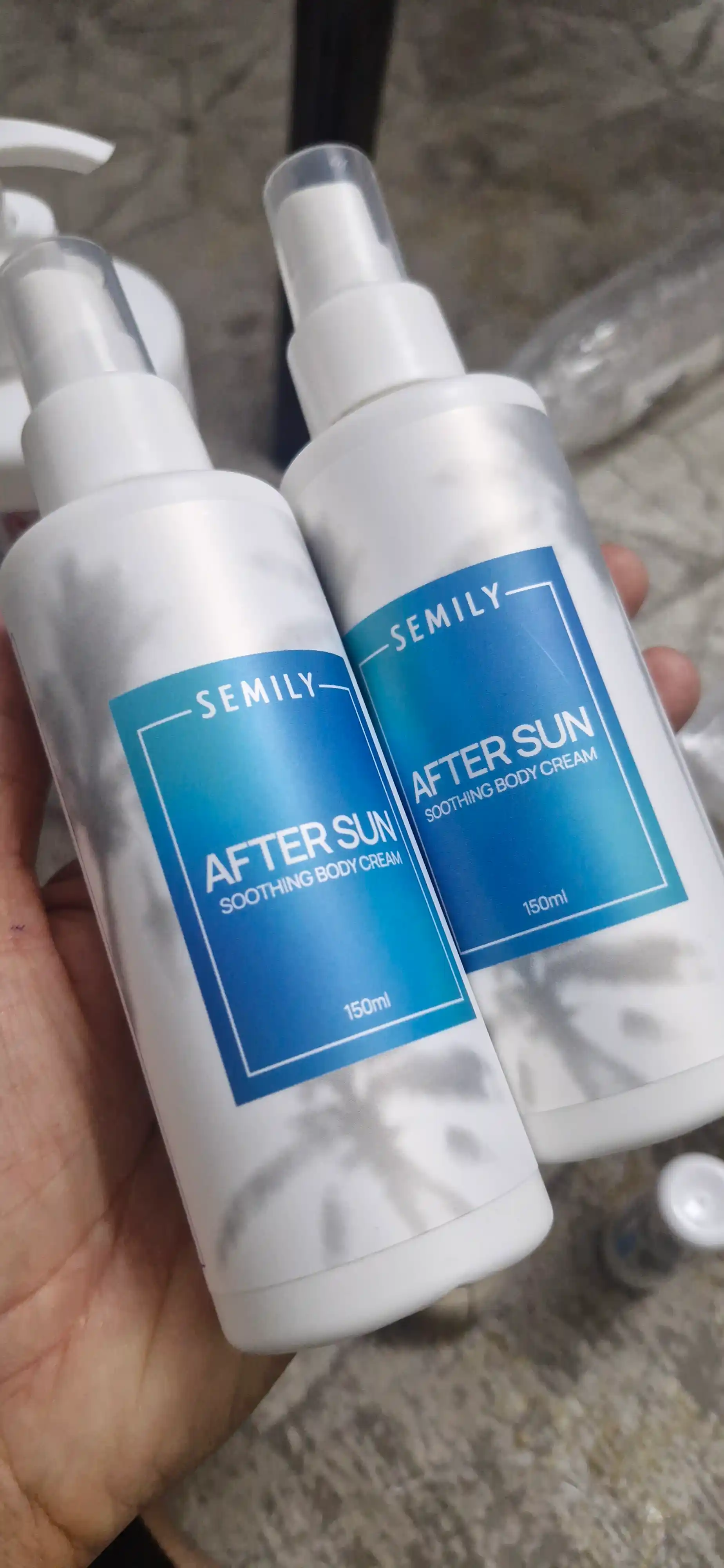 Крем для тела SEMILY AFTER SUN с пантенолом, увлажняющий и успокаивающий уход, 200 мл коже
