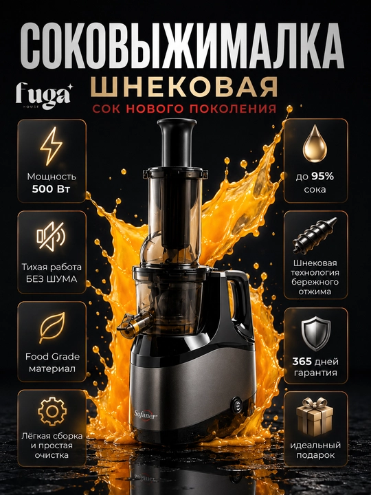 Sofaner 500W elektr burger sharbat chiqargich, jim va kuchli - 