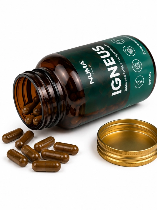 NUMA FAMILY IGNEUS 500 mg, 180 капсул, черный тмин, для иммунитета и печени