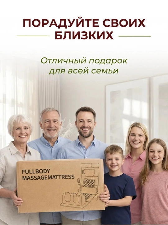 Массажный матрас для всего тела, электрический, с подогревом