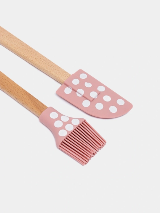 Silikon cho'tka va spatula bilan pishirish to'plami