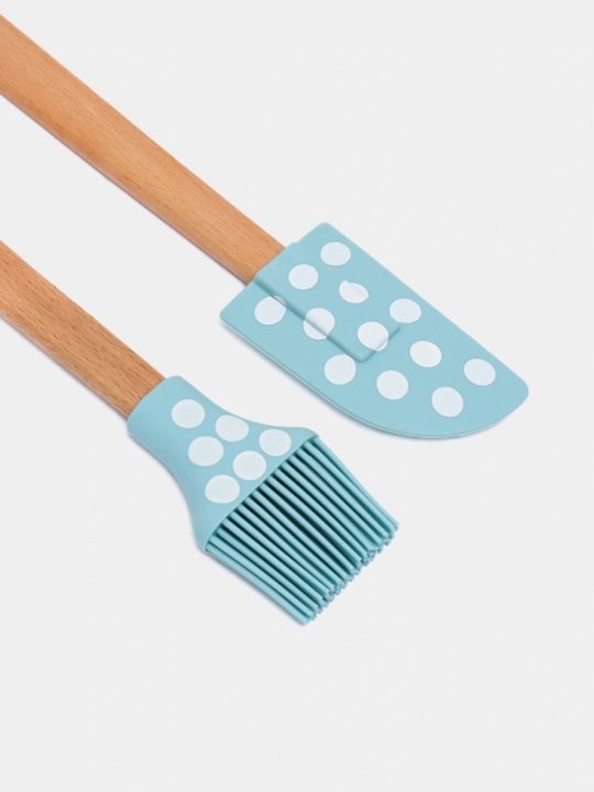 Silikon cho'tka va spatula bilan pishirish to'plami