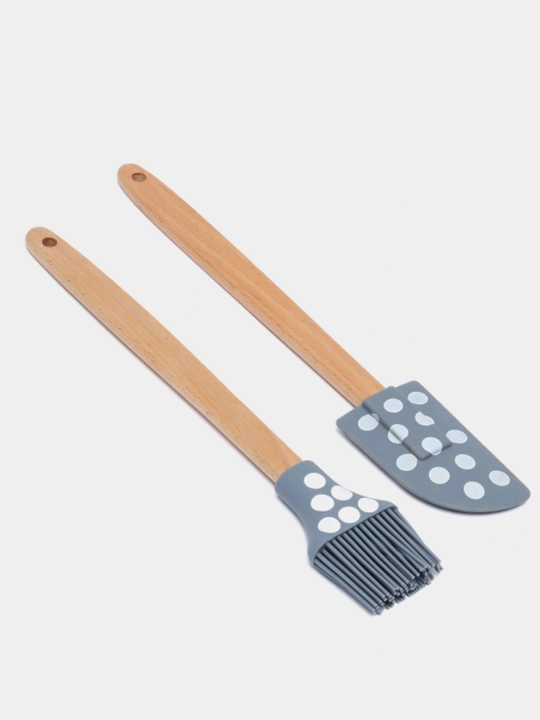 Silikon cho'tka va spatula bilan pishirish to'plami