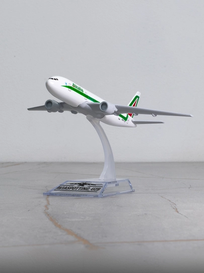 Boeing 777 samolyoti modeli, Alitalia aviakompaniyasi, 14 sm, metall+plastik - 