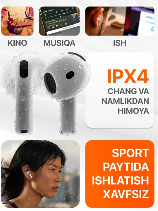 Simsiz quloqchinlar HAIDIKO Pods Pro 2,Pods Pro 3,Pods 3,Pods 4,IOS va Android uchun,2026