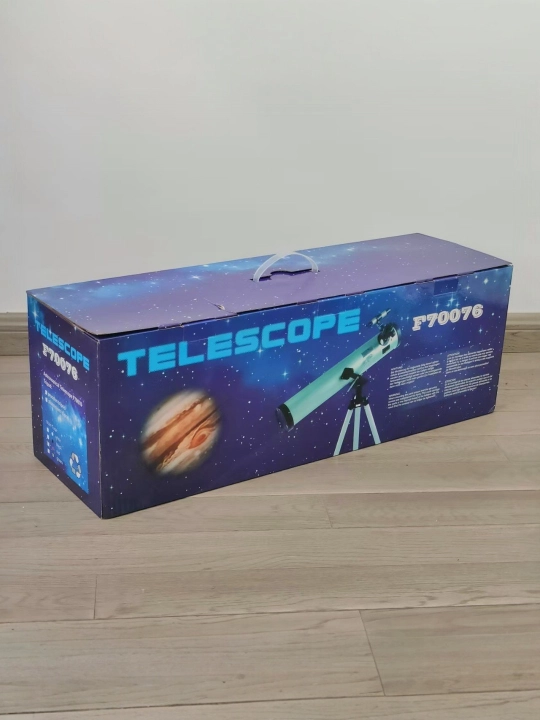 Astronomik teleskop F70076, fokus masofasi: 700 mm, 875x gacha kattalashtirish