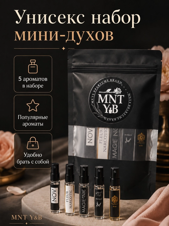 Feromonli parfyumeriya to'plami, 5 tasi 1 da - 