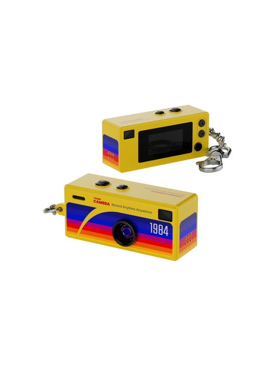 Mini retro kamera 1987 brelok, portativ fotoapparat, Charmera bilan mos keladi