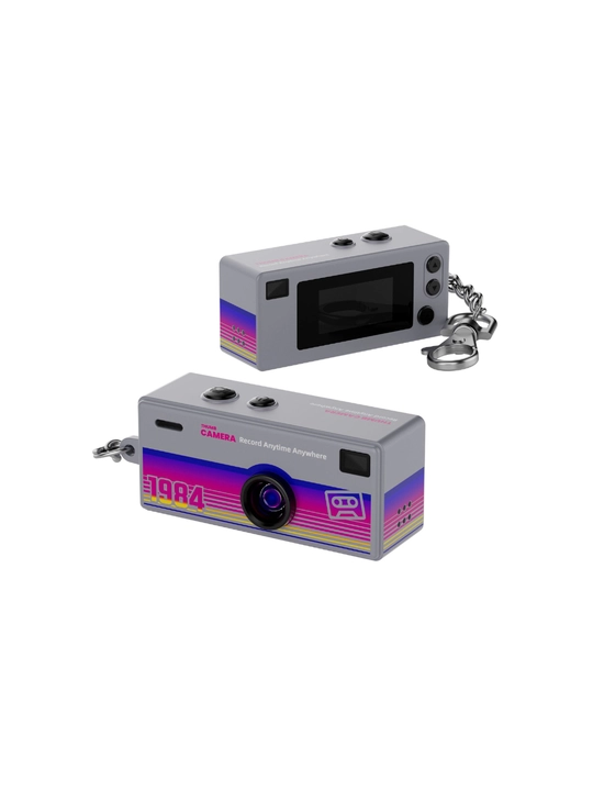 Mini retro kamera 1987 brelok, portativ fotoapparat, Charmera bilan mos keladi