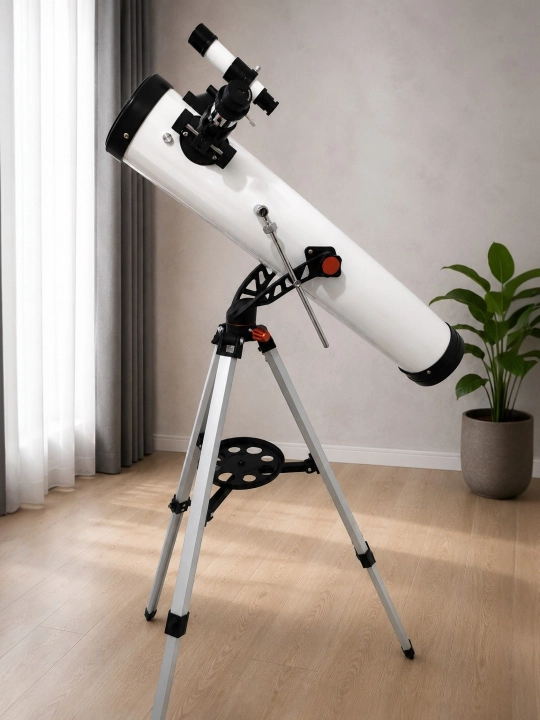 Astronomik teleskop F70076, obyektiv diametri 76 mm, 875x kattalashtirish, tripod bilan