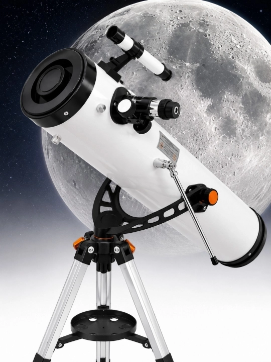 Astronomik teleskop F70076, obyektiv diametri 76 mm, 875x kattalashtirish, tripod bilan