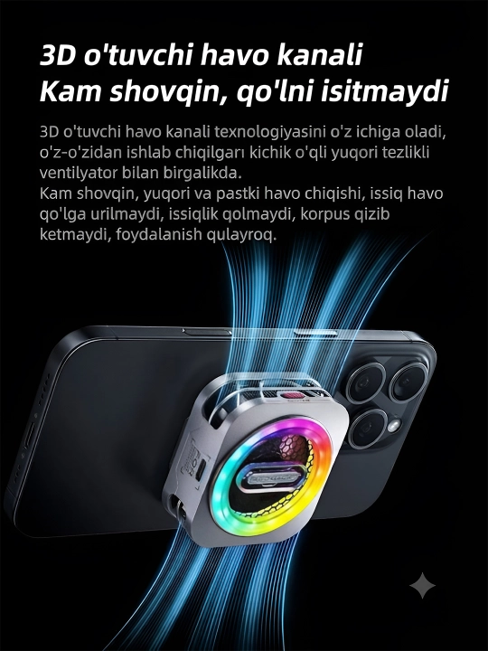 Магнитный кулер игровой Red Magic fan Cooler 4 Pro, 5 Pro, 7pro с Macsafe