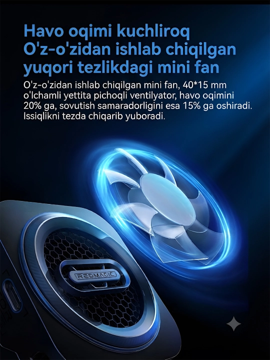 Магнитный кулер игровой Red Magic fan Cooler 4 Pro, 5 Pro, 7pro с Macsafe