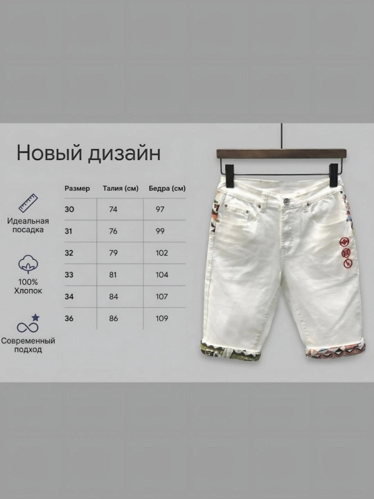 Летние джинсовые шорты для мужчин