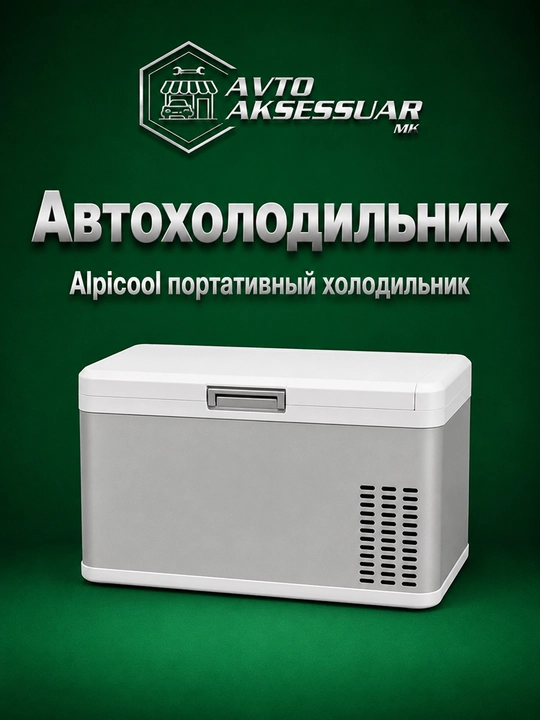 Автохолодильник Alpicool портативный холодильник для машины, серый mini holodilnik - 
