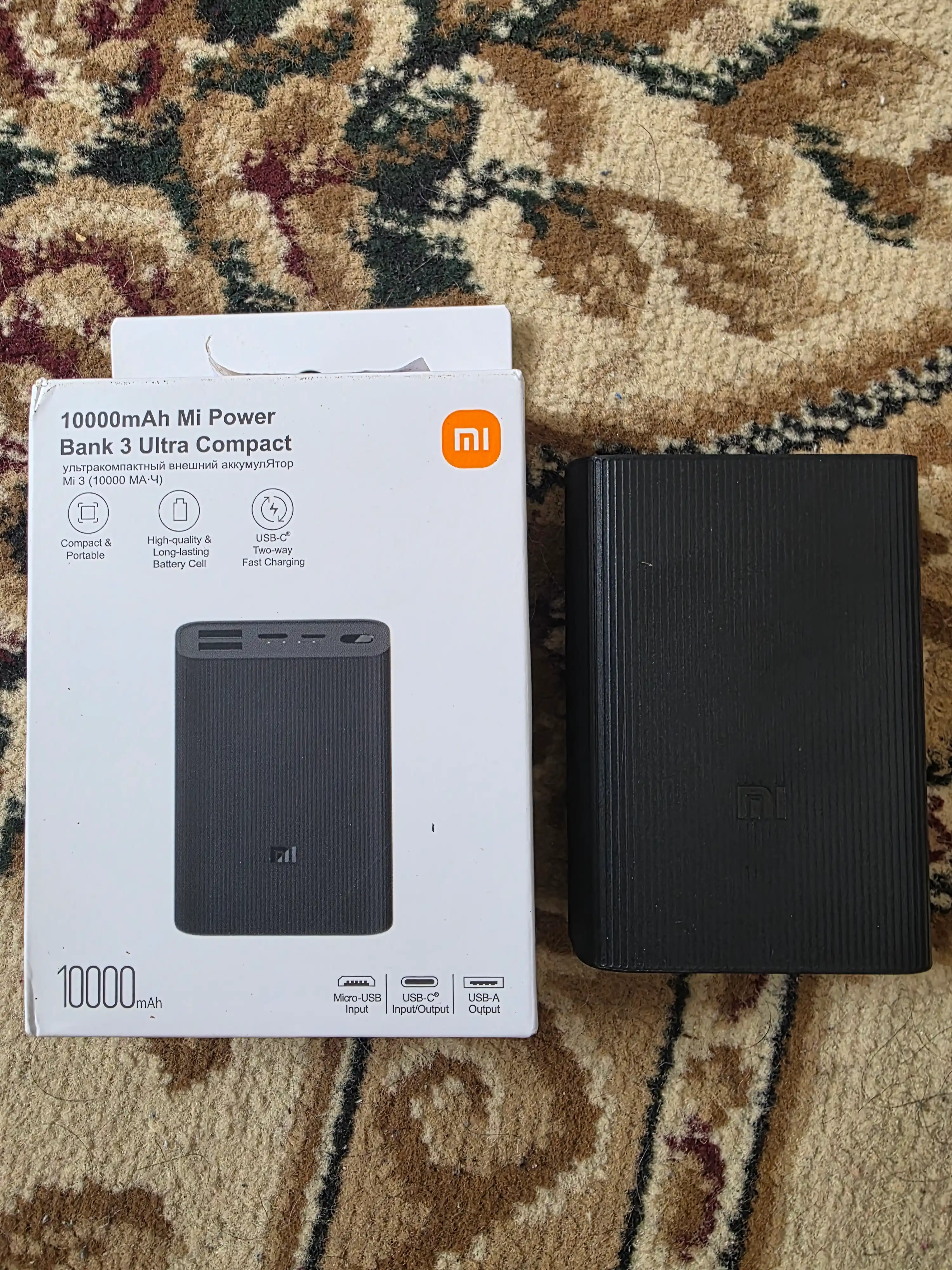 Power Bank 20000mA 18W-50W tashqi akkumulyator, tez zaryadlanadigan