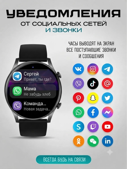 Erkaklar va ayollar uchun aqlli soatlar, SMS va Bluetooth qo‘ng‘iroqlari