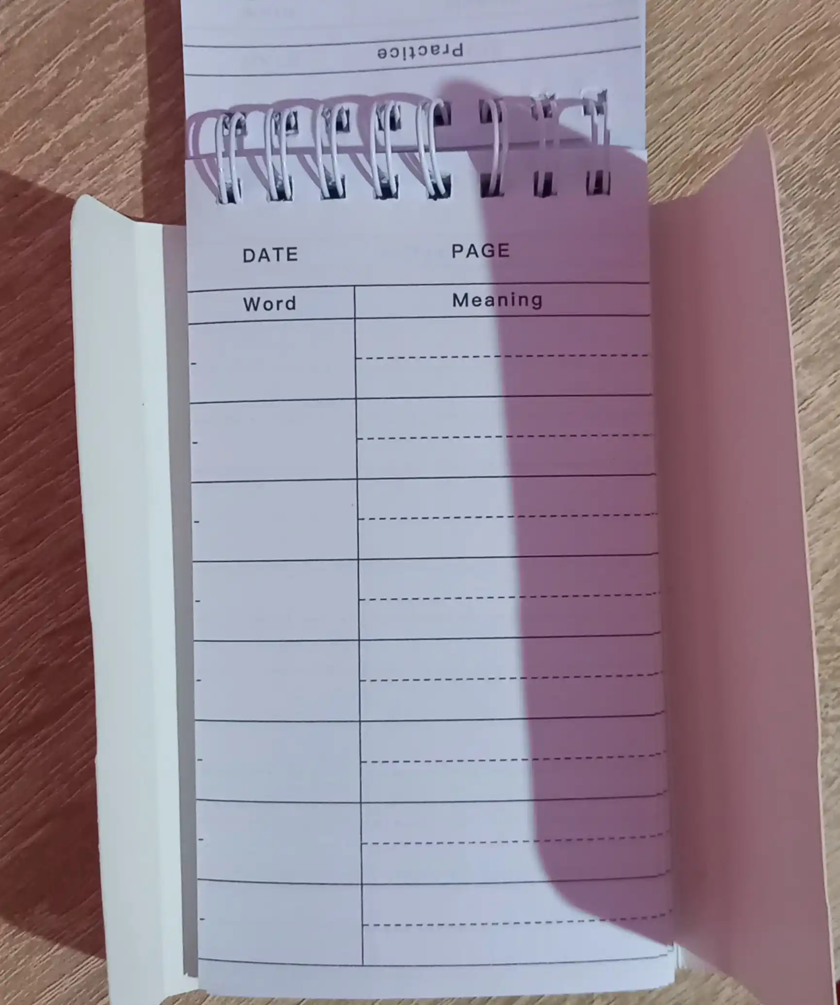 Блокнот для изучения иностранных слов Wordbook, словарь