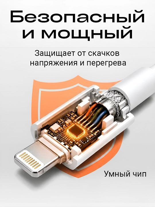 IPhone zaryad kabeli USB-A Lightning tezkor zaryadlash 1m iPad va simsiz quloqchin uchun