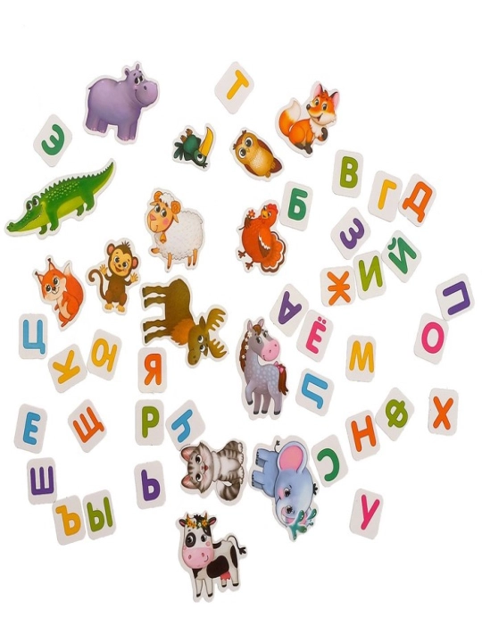 Magnit alifbo o'yinchoq kitobi "Harflarni o'rganish", "Dinozavrlar" sumka bilan, 8 sahifa