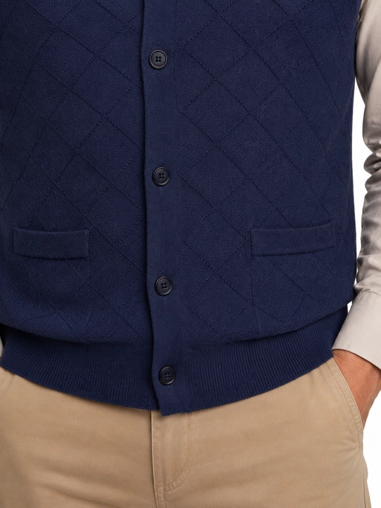 Erkaklar trikotaj nimchasi, tugmali yengsiz, bahor-kuz, XL-5XL
