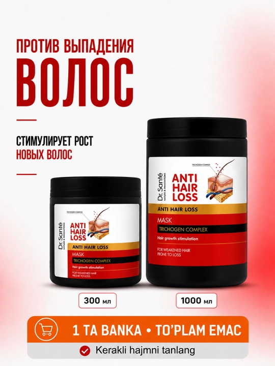 Маска от выпадения волос, против выпадения волос, для роста волос, Anti Hair Loss - 