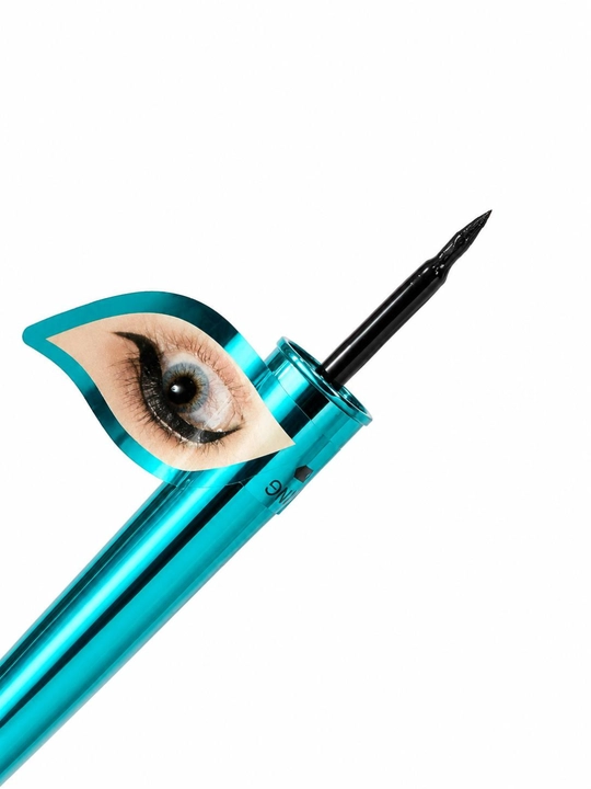 Жидкая подводка для глаз, eyeliner, водостойкая, черная, с тонкой кисточкой, Kiss Beauty