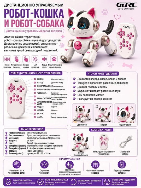 Robot it, aqlli robot it, interaktiv robot it, robot mushuk, aqlli mushuk, robot mushukcha - 