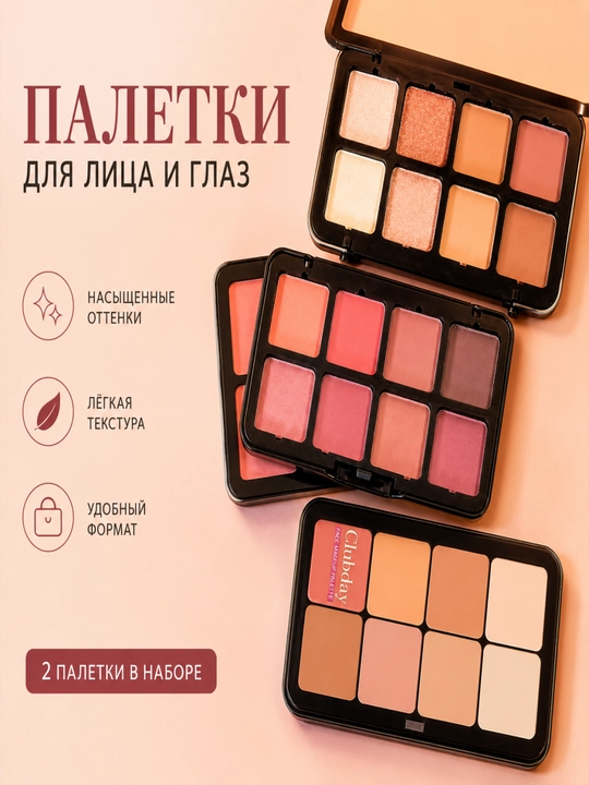 Палитра теней для век, 16 цветов - 