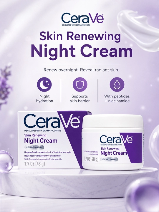 CeraVe Skin Renewing Night Cream — ночной восстанавливающий крем для лица 48 г