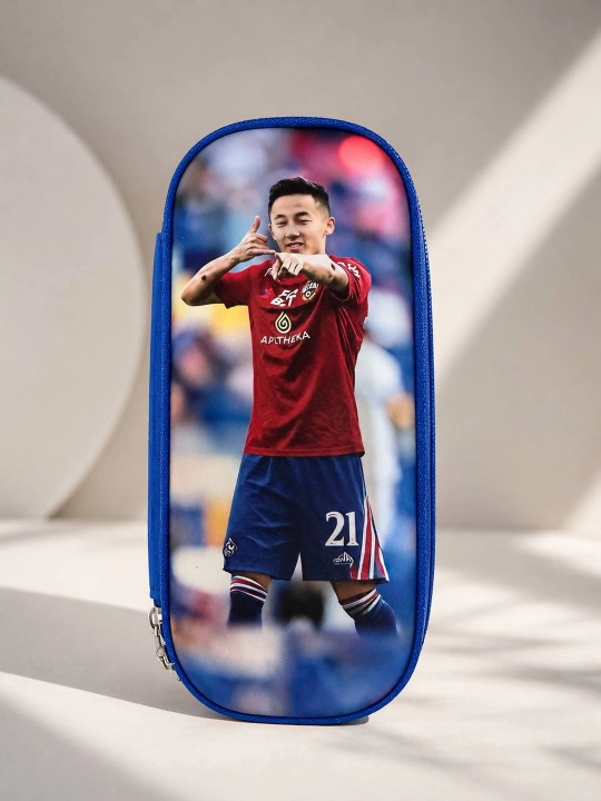 Futbol dizaynli ikki qismli maktab qalamdoni - 