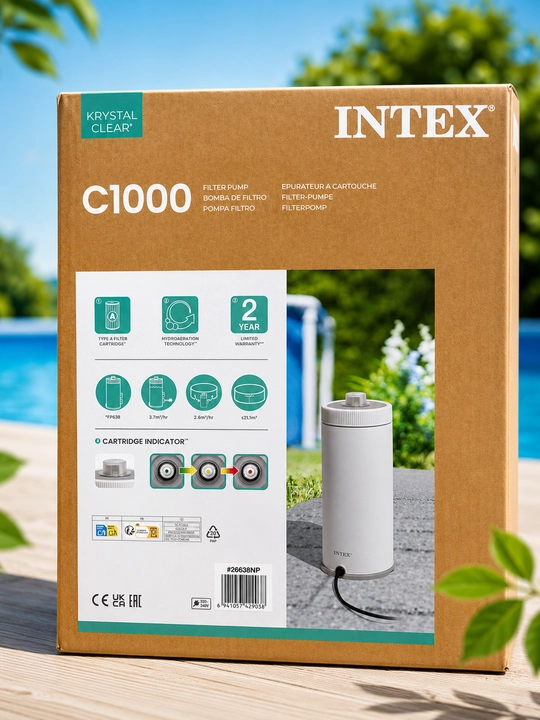 Фильтр-насос INTEX для бассейна, картриджный фильтр, 2006 л/ч, до 8500 литров