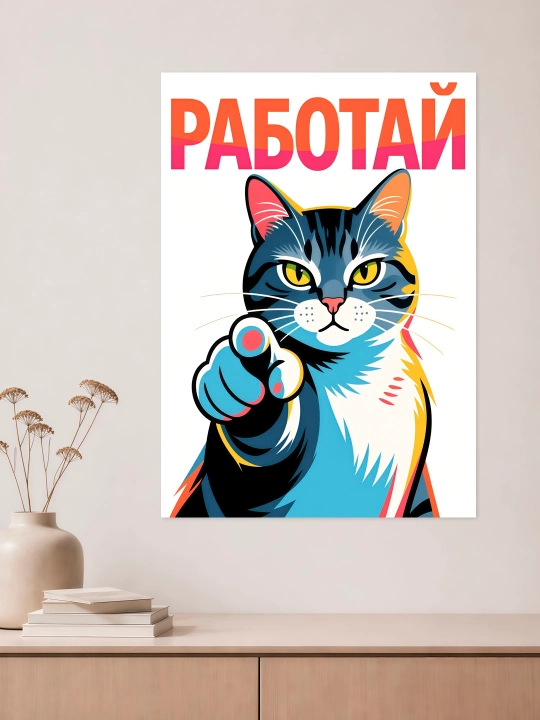 Плакат на стену ARTERY "Кошки", декоративный постер А3, 29,7×42 см