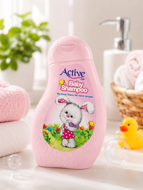 Active Soft Baby Shampoo – Bolalar uchun ko‘zni achishtirmaydigan, xavfsiz va yumshoq
