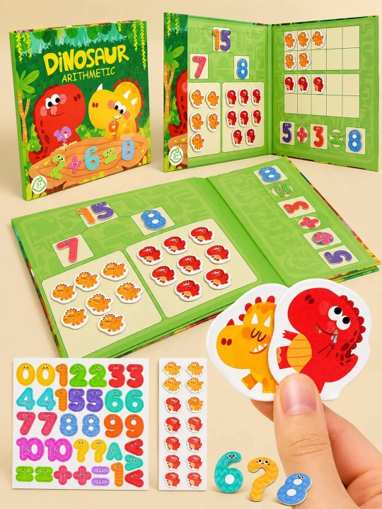 Bolalar uchun Denozavr magnitli matematika kitobi - 