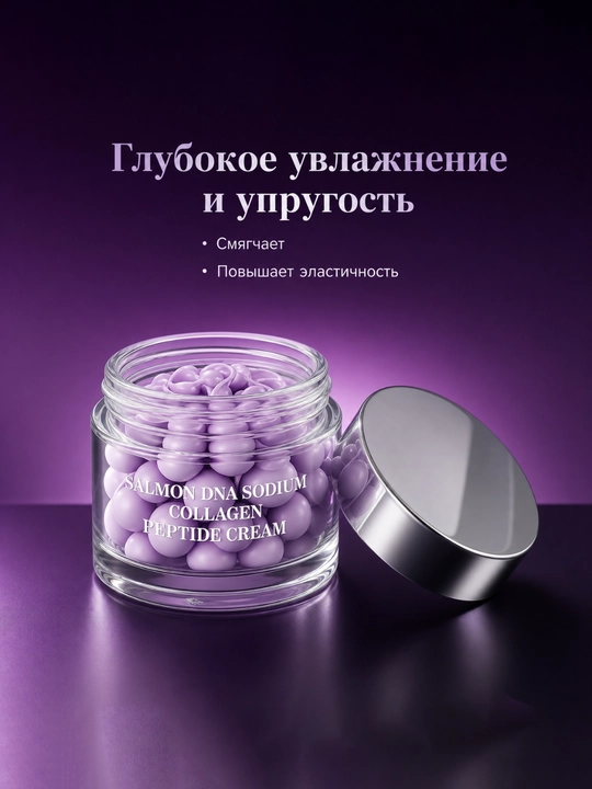 Крем с ДНК лосося и натриевым коллагеновым пептидом, 50 г