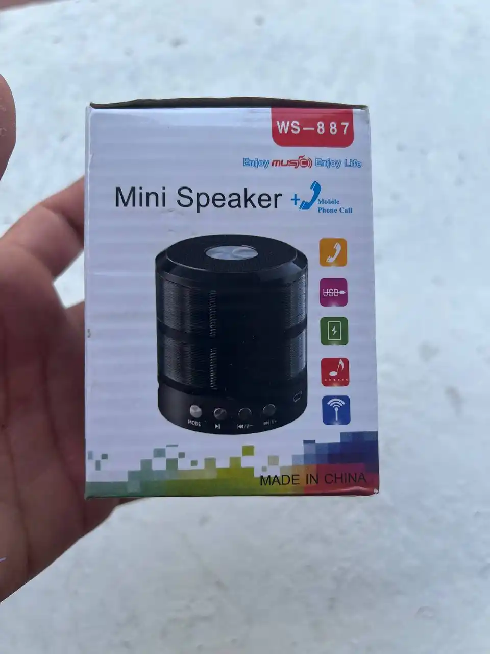 WS-887 Mini Kolonka USB, Bluetooth kalonka, sifatli kalongka