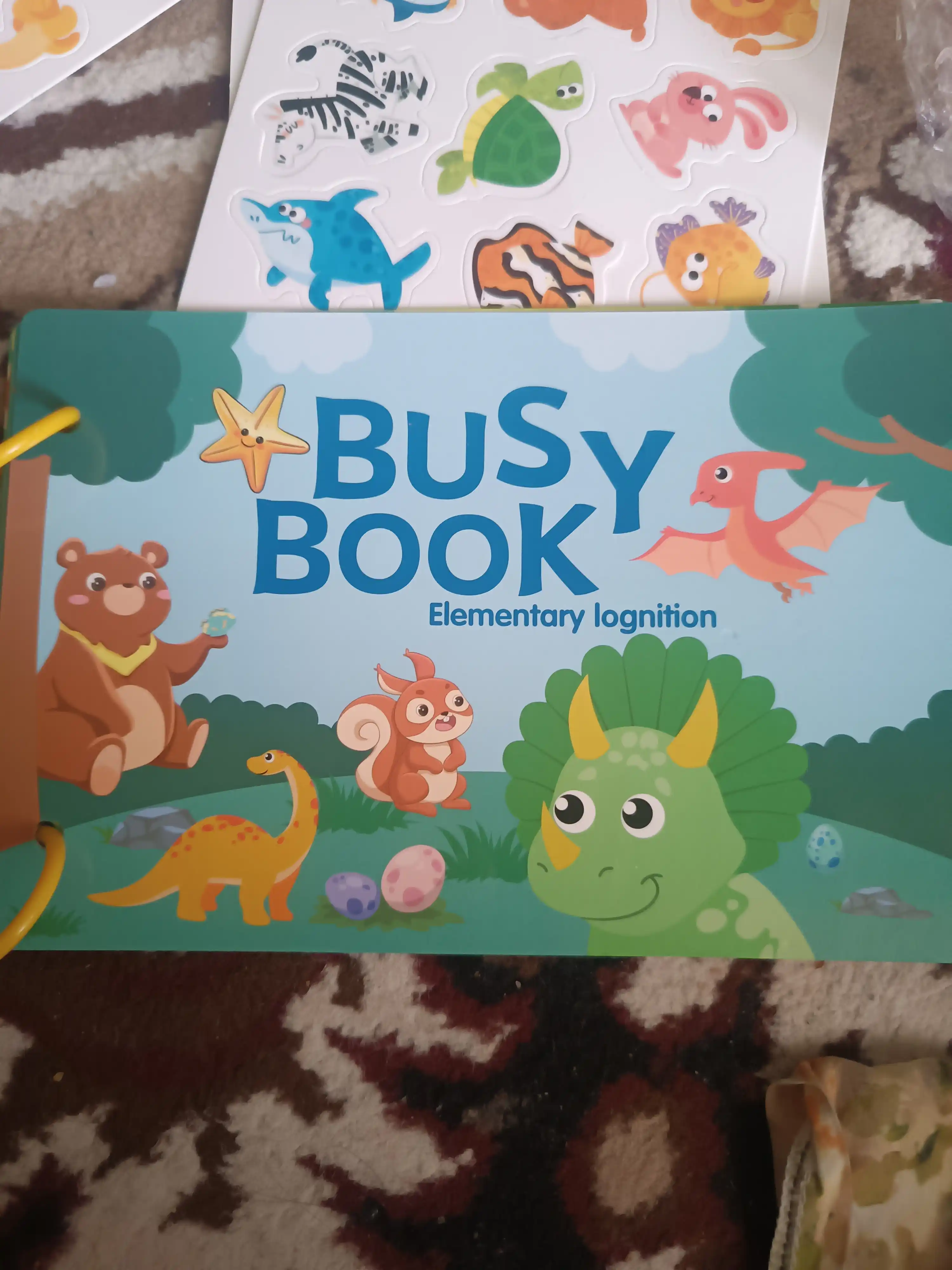 Развивающая книжка и алфавит для детей Busybook, монтессори на липучках, Пропись
