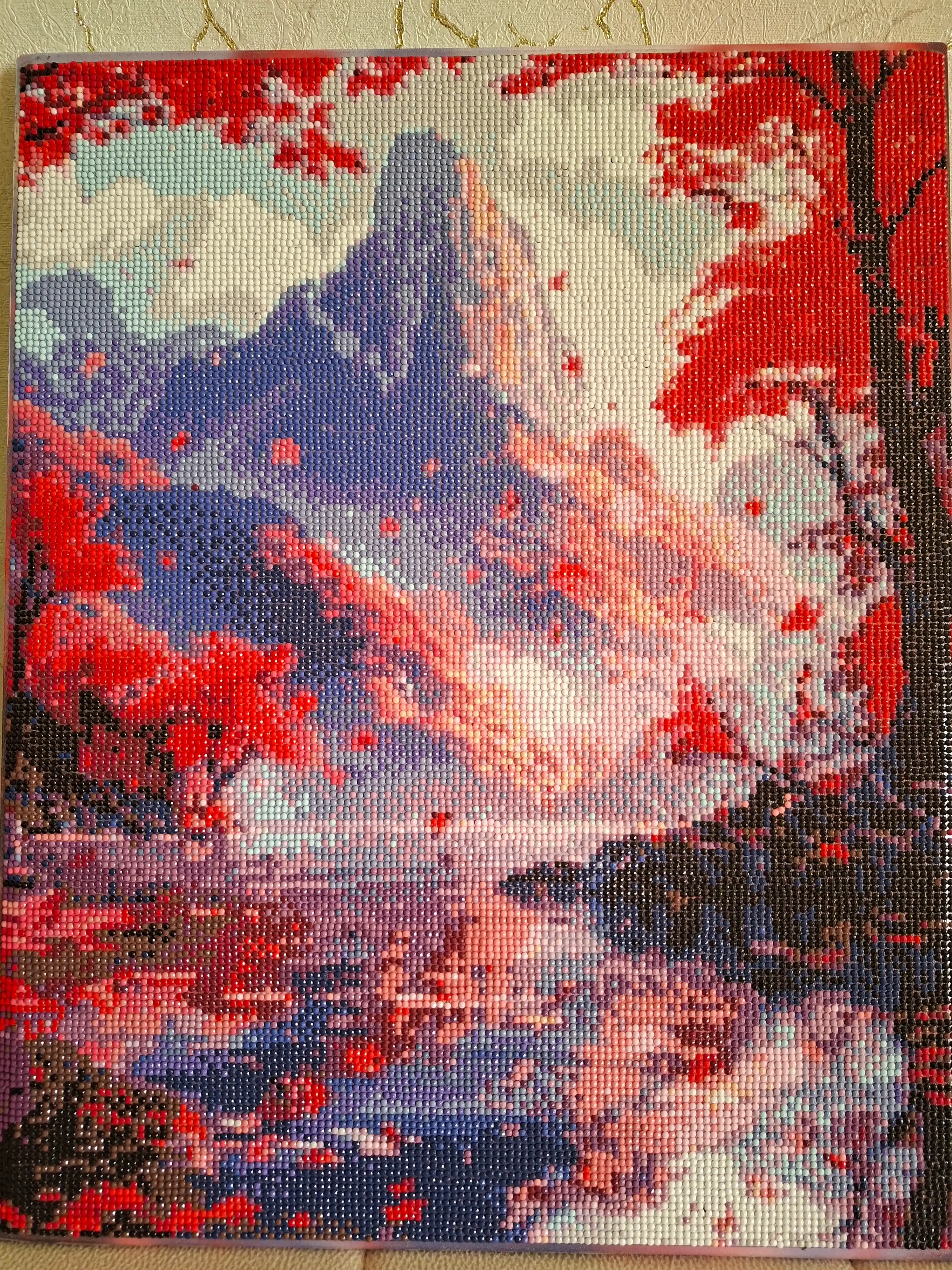 Olmos mozaika, tabiat ramka ostidagi mato, 40 x 50 sm