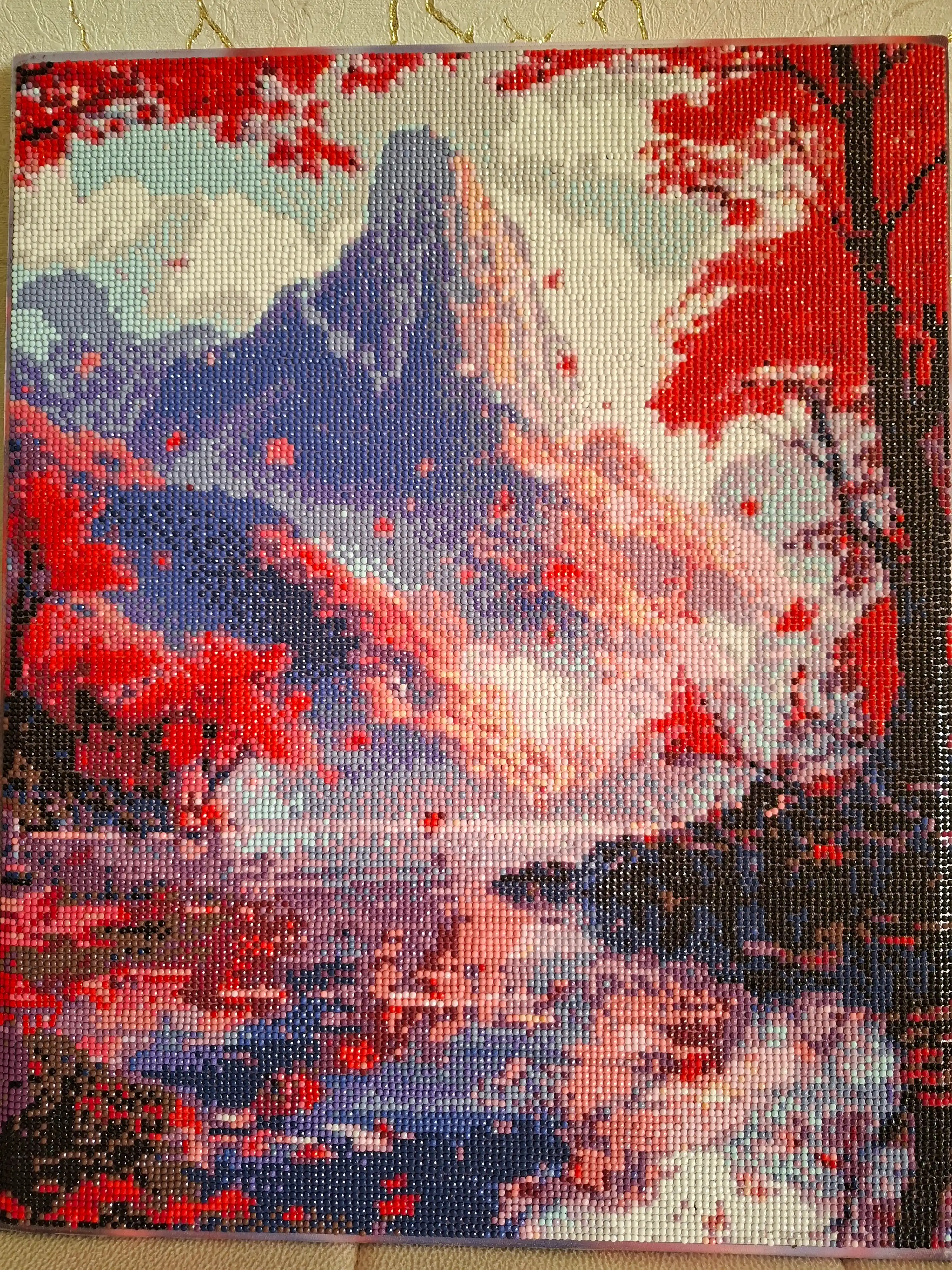 Olmos mozaika, tabiat ramka ostidagi mato, 40 x 50 sm