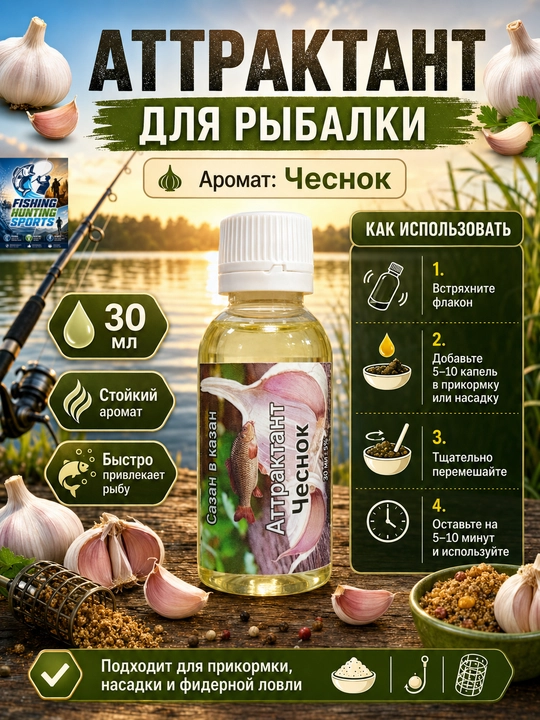 Спрей рыболовный для насадок с разными вкусами