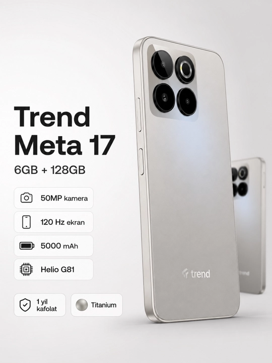 Смартфон Trend Meta 17 6/128GB, 6.67", 120Hz, Helio G81, Android, 2 SIM - 