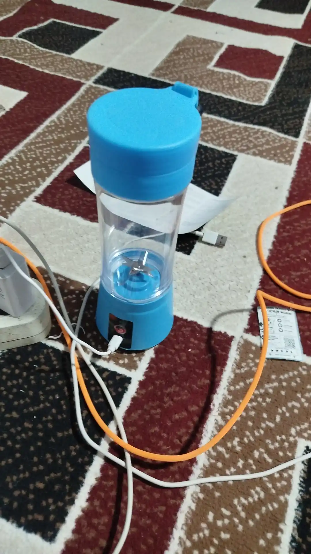 Sheyker blender, quvvatli simsiz blender, mini, portativ, 3 tasi 1 da, 400 ml