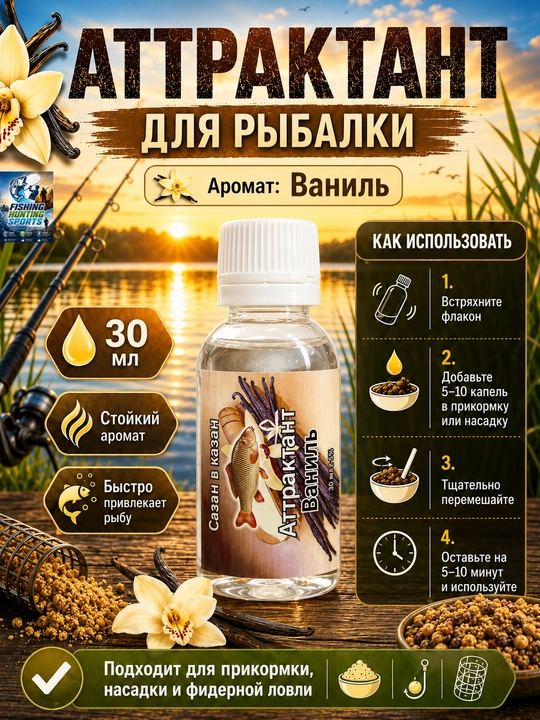 Спрей рыболовный для насадок с разными вкусами