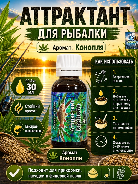 Спрей рыболовный для насадок с разными вкусами