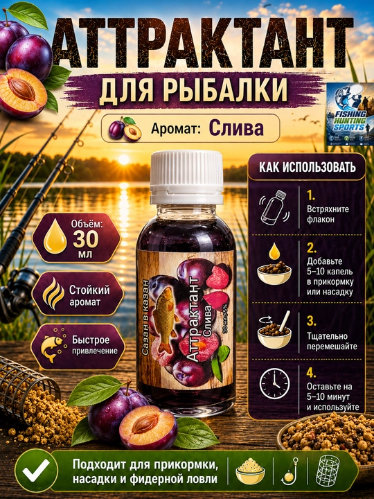Спрей рыболовный для насадок с разными вкусами