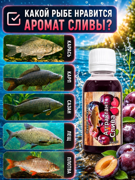 Спрей рыболовный для насадок с разными вкусами