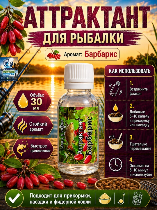 Спрей рыболовный для насадок с разными вкусами