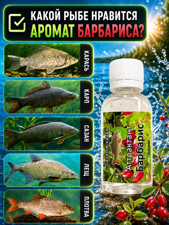 Спрей рыболовный для насадок с разными вкусами